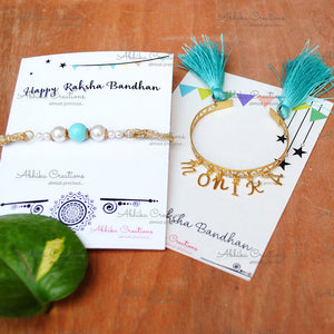 BeAbhika Bhai Bhabhi Rakhi Combo Set Designer Unique Rakshabandhan Rakhi Lumba Available In India At Best Price COD Express Shipping Send Rakhi Lumba To Abroad Personalised Initial Name Letter Customised