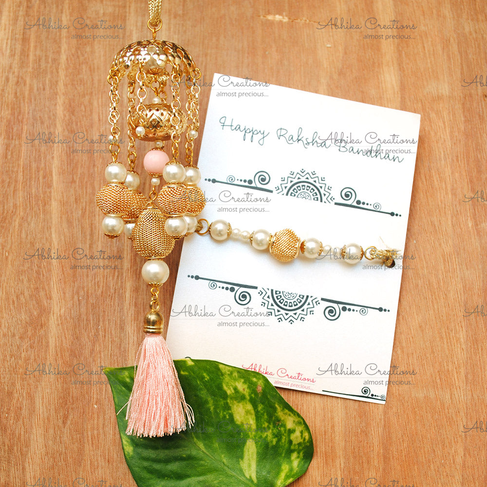 Peach Lumba And Bhai Rakhi Combo